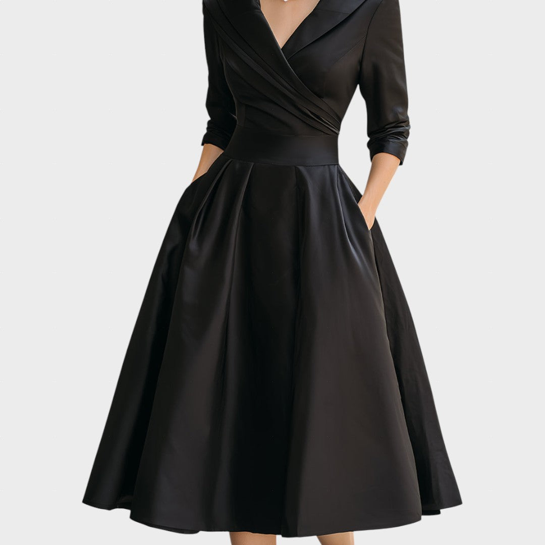AMELIA - Satin Midi Dress