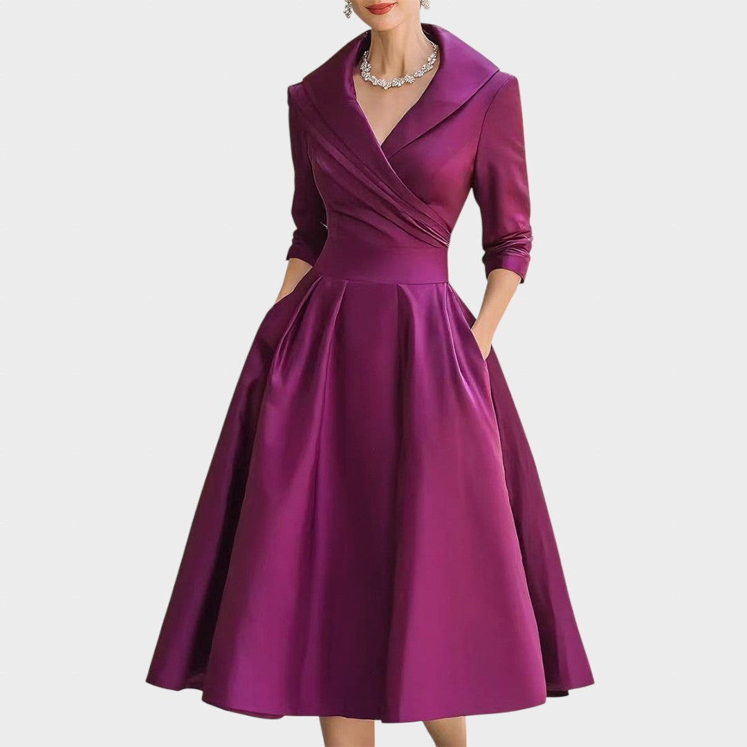 AMELIA - Satin Midi Dress