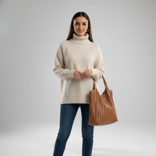 CATALINA CASHMERE HIGH NECK SWEATER